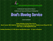 Tablet Screenshot of bradsmowingservice.com